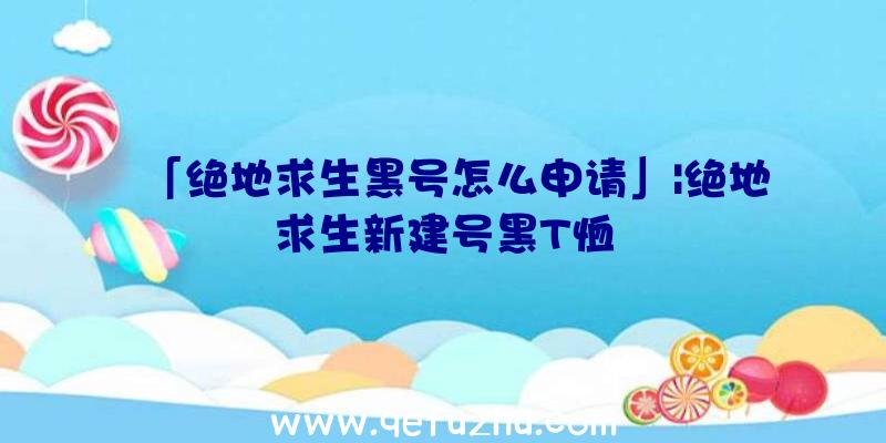 「绝地求生黑号怎么申请」|绝地求生新建号黑T恤